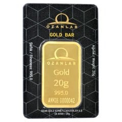 20 Gr 24 Ayar Ozanlar Külçe Altın