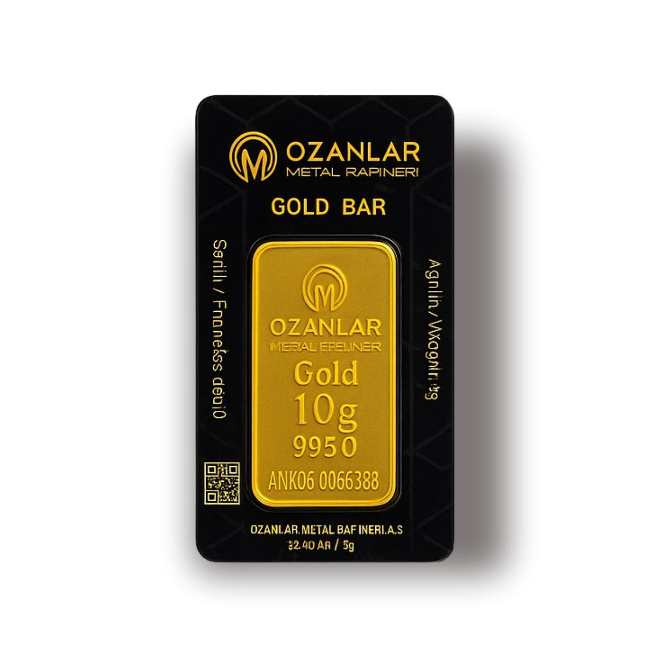10 Gr 24 Ayar Ozanlar Külçe Altın